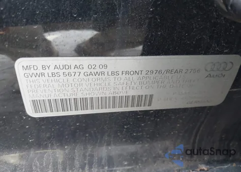 2009 Audi S6 5.2 Prestige from USA, damaged, VIN WAUGN74F39N044708